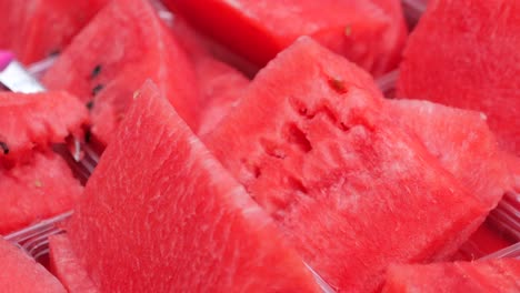 close up of sliced watermelon