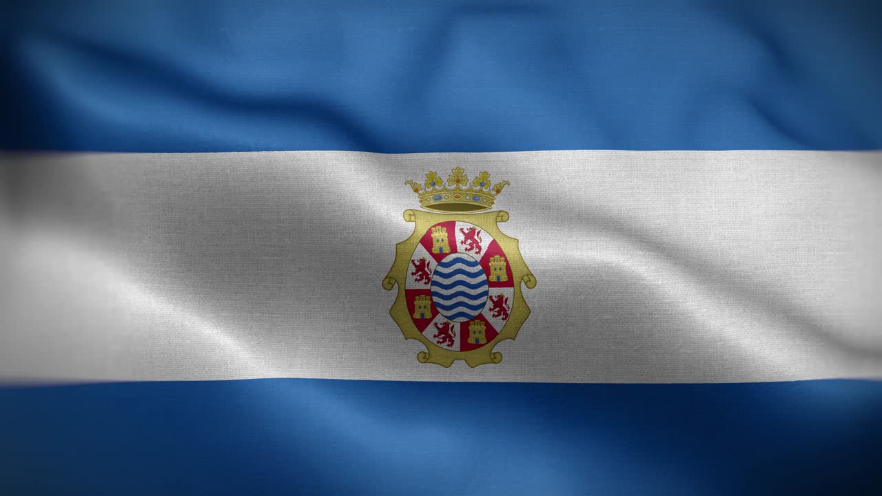 Jerez de La Frontera Spain Flag Loop Background 4K
