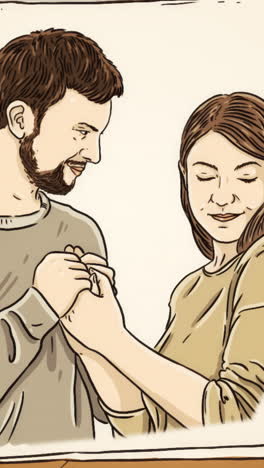 drawing tutorial: couple portrait