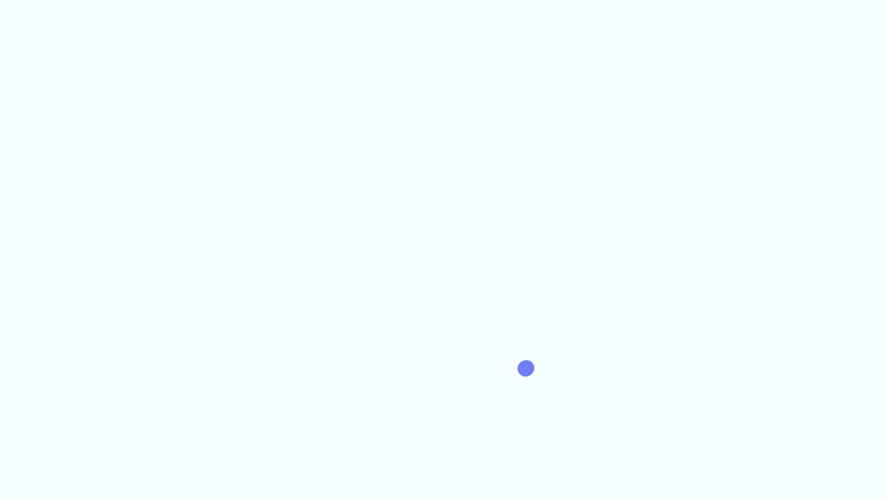 Round blue shape frame looped animation