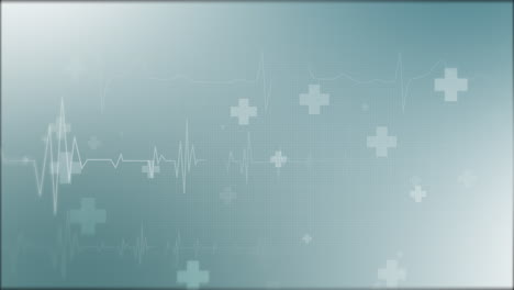 abstract heartbeat or cardiogram in form of line, dot and polygon. futuristic wireframe curve of cardiology rhythm. loop animation.