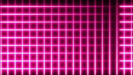 glowing pink grid animation over dark background