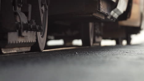road repair machinery on asphalt
