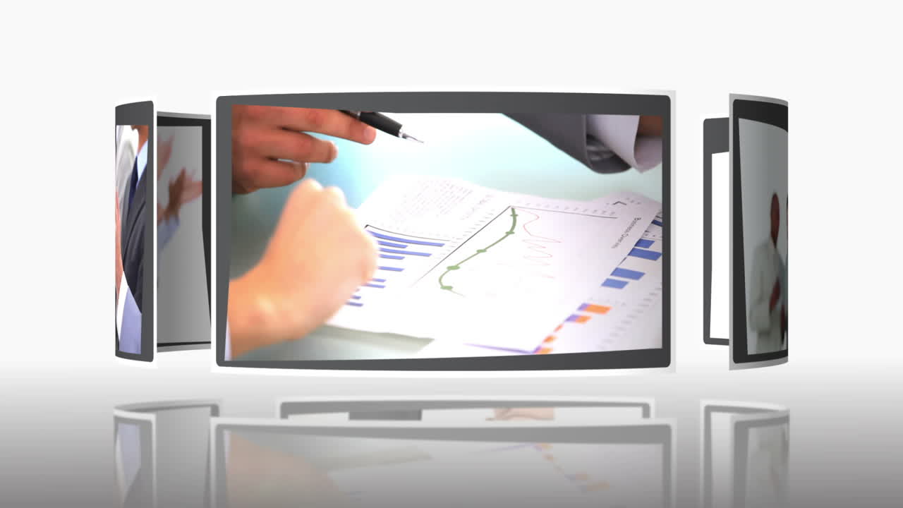 montaje de personas de negocios en el trabajo