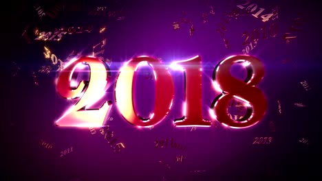 nuevo año 2018 animación de fondo en bucle