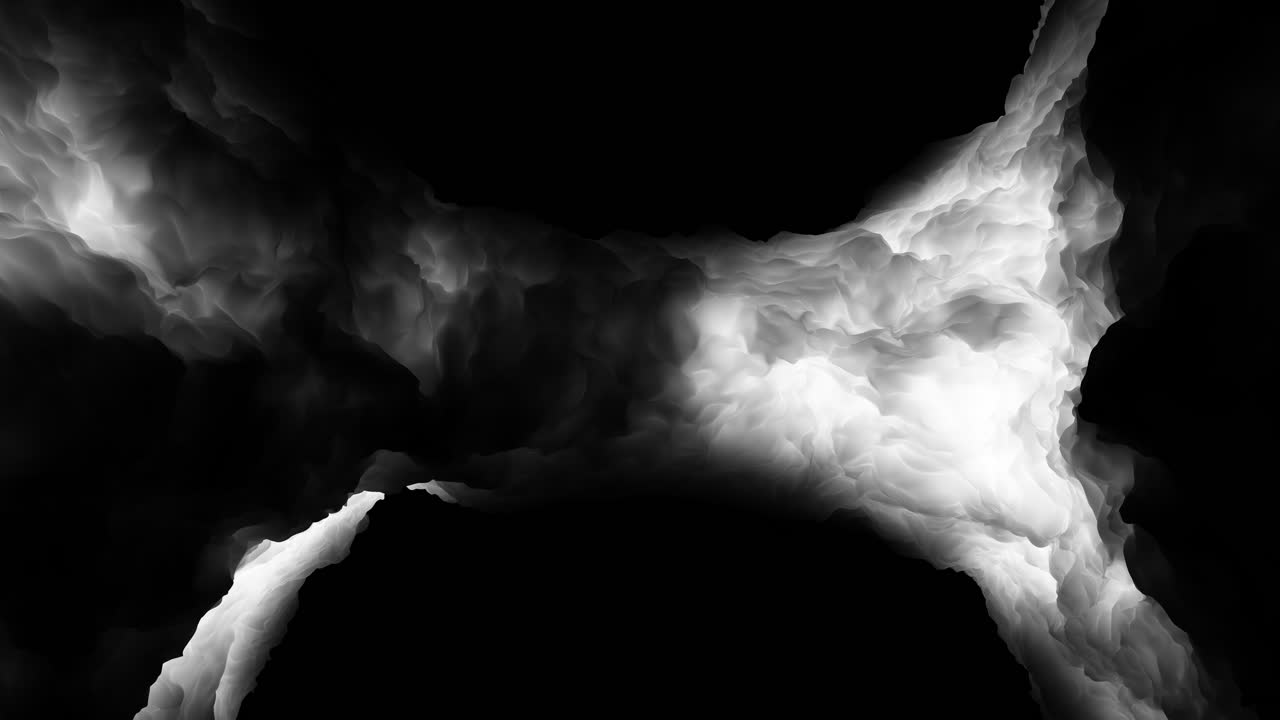 3차원 색과 검은색의 연기 구