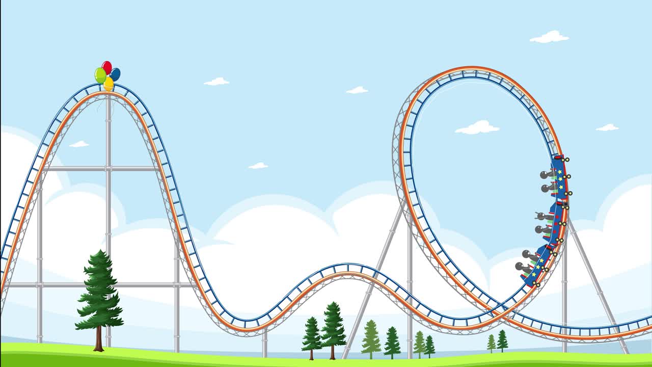 bucles de montaña rusa y emociones en la animación