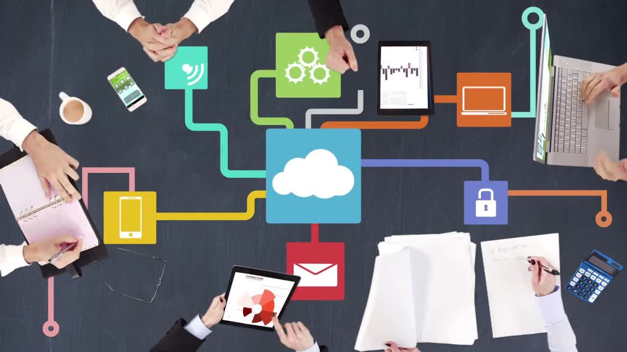 gente de negocios manos trabajando