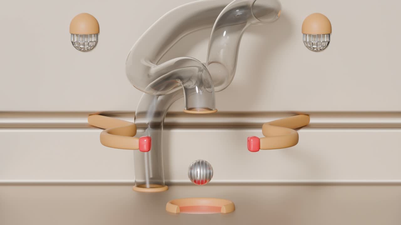 추상적인 기하학적 미니멀리즘 3d 디자인