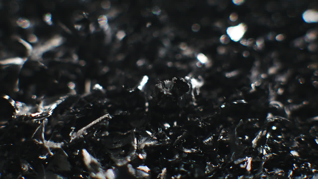 Metal fillings close-up shot