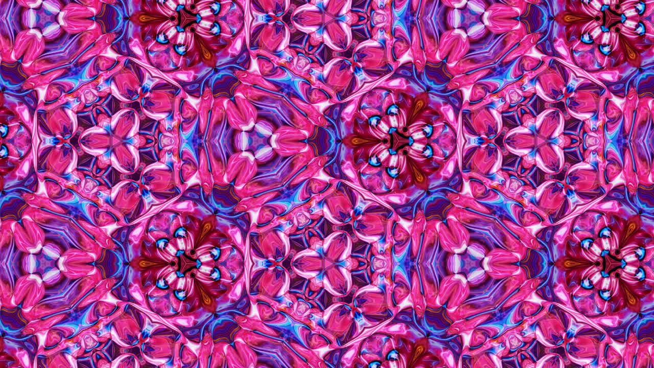 3d elegante abstracto en bucle bg como patrón simétrico ondulado como estructura caleidoscópica con ondas, vidrio líquido multicolor con hermosos colores de gradiente. 4k animado fluido colorido de moda