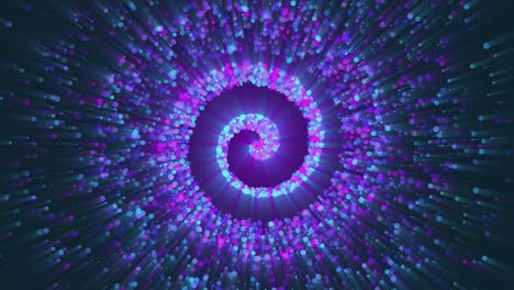 oro brillante polvo de estrellas en espiral de partículas de rastro mágico rosado púrpura partículas voladoras. video de stock