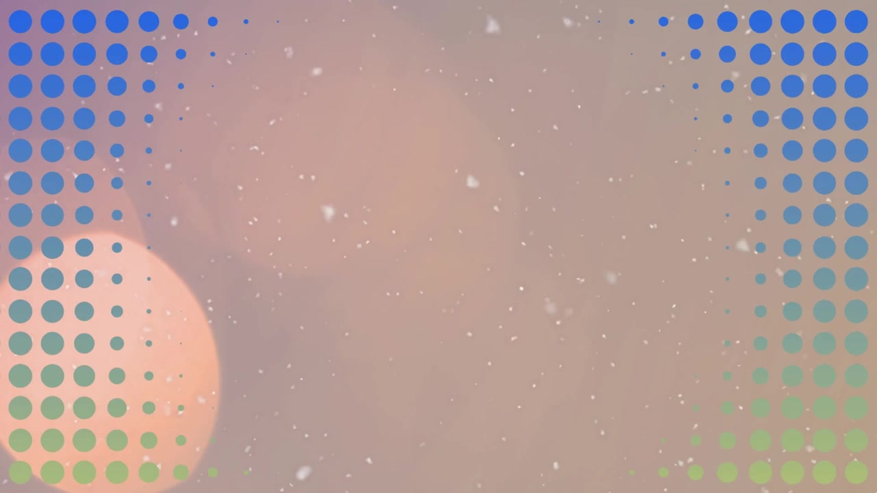 Animace růžových srdcí pohybujících se na modrém a zeleném pozadí.
