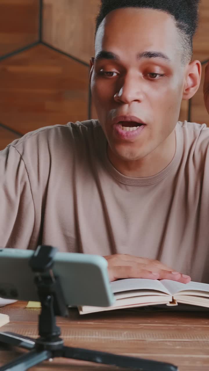 Engaging online discussion with a student in a cozy home setting