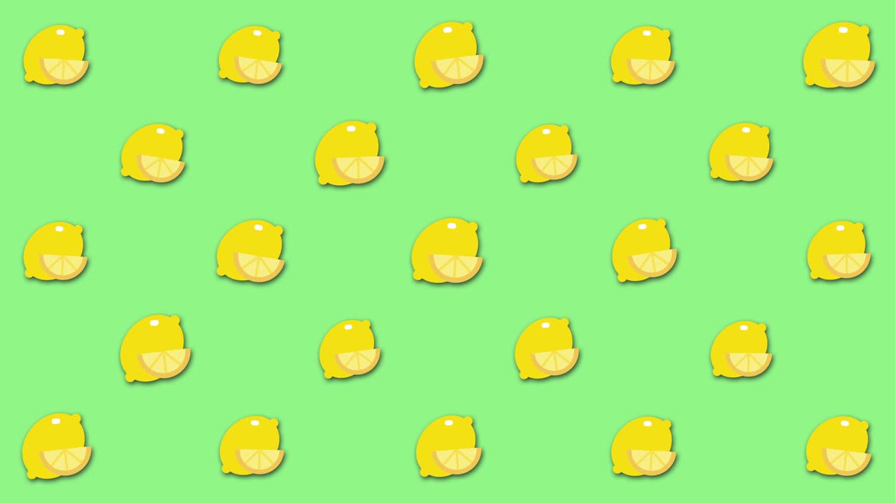 patrón de limón en fondo verde