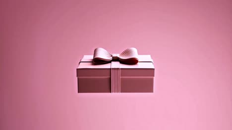 pink gift box with ribbon