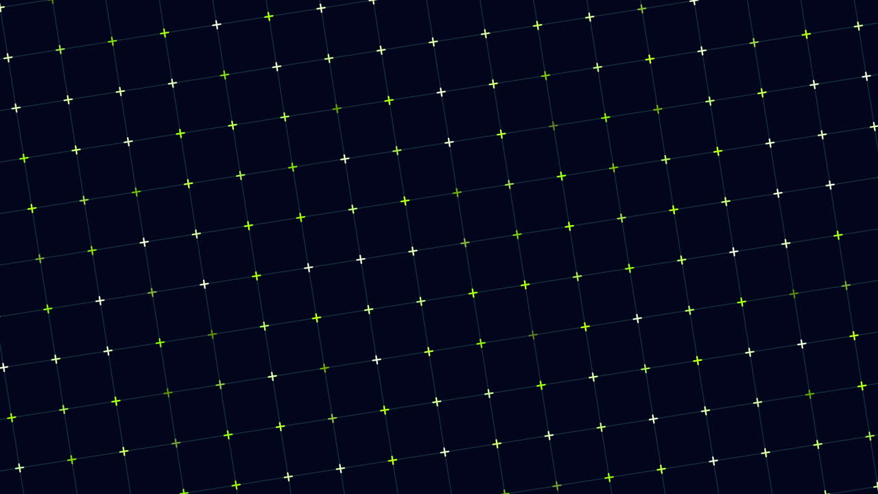 The image shows a simple grid of green dots against a black background, forming a systematic pattern on the grid