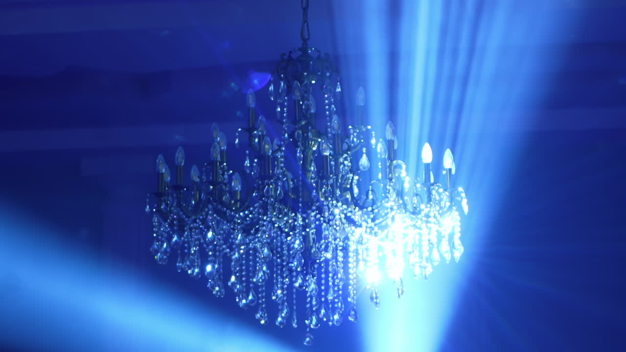 Vintage gold crystal chandeliers. Stylish and retro design glass chandelier