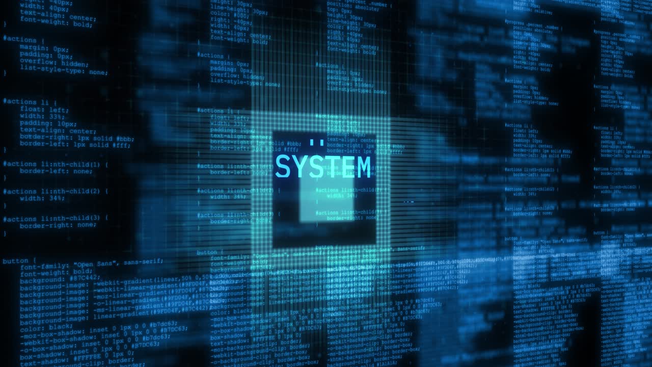 Cyber security system data protection business technology privacy concept loop animation background