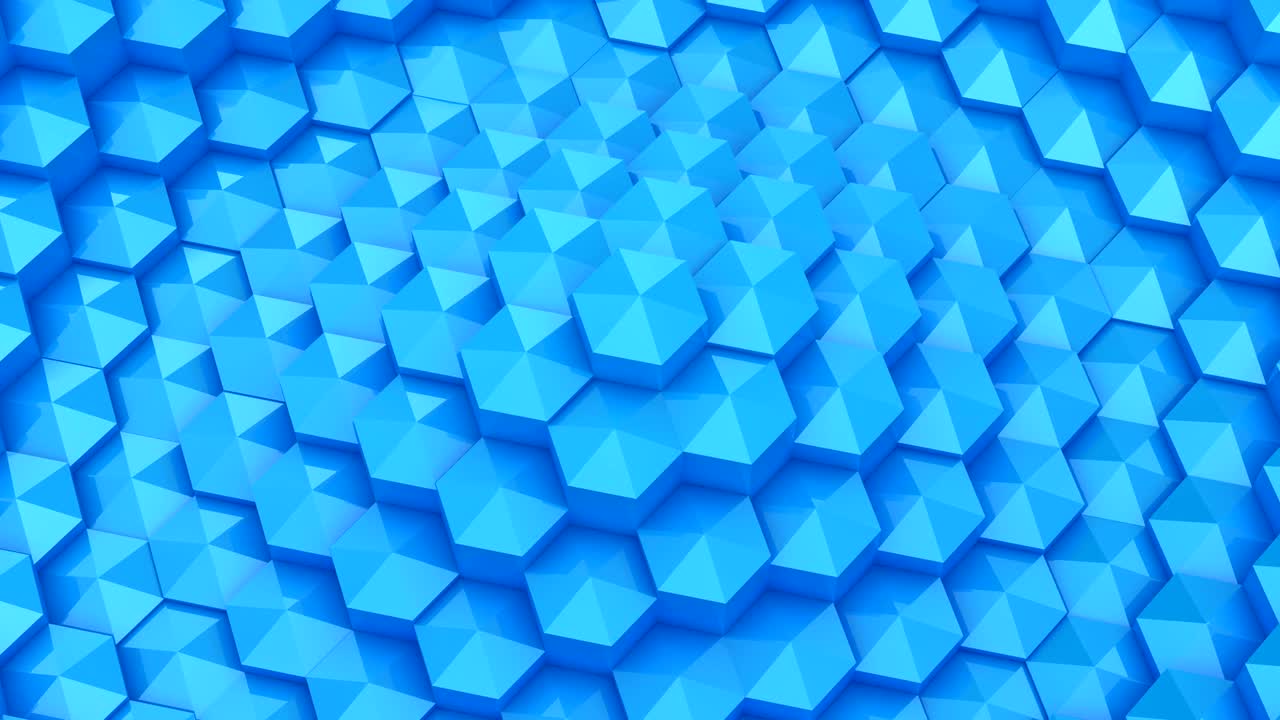 los hexágonos formaron una onda