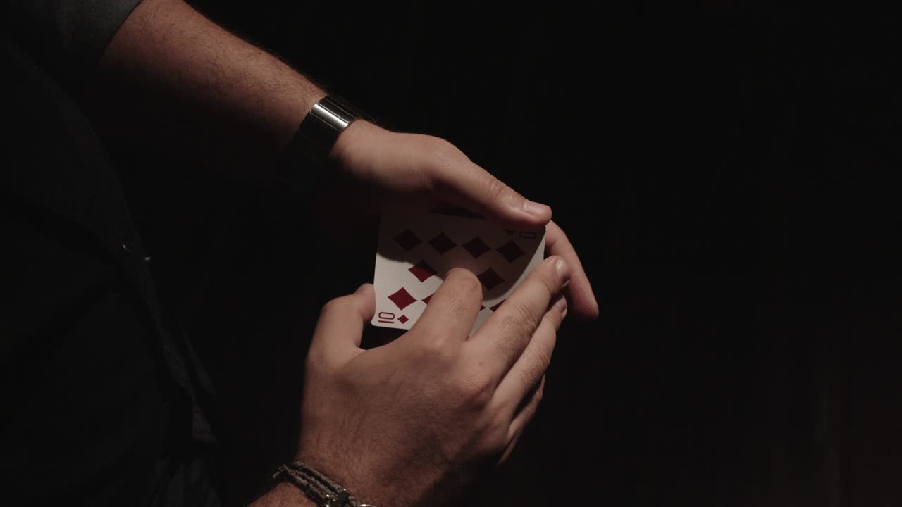 Magician Spins Card Spin in 4K