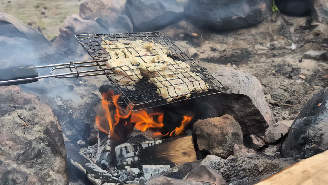 산책 및 캠핑 개념