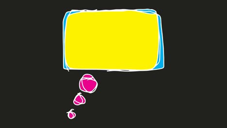 kids drawing black background with theme of speech bubble