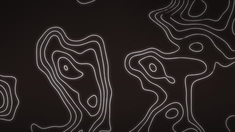 animation of moving white map of lines on black background