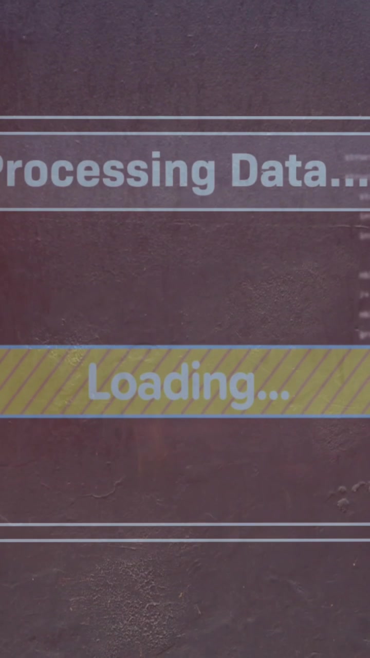Animation of data processing on screen over women using smartphone