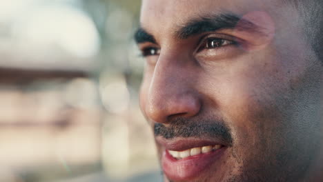 close-up portrait of a smiling man