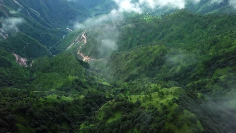 misty mountain valley landscape