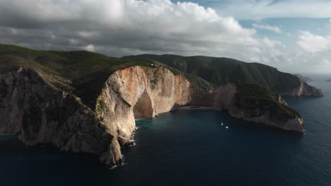 navagio beach, zakynthos, greece: aerial view