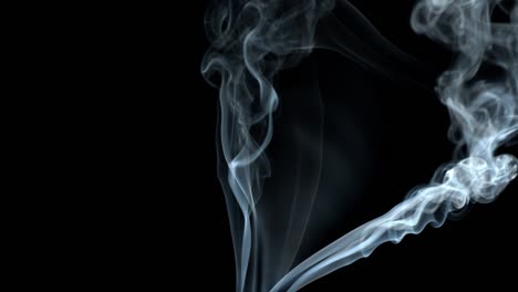 el humo en el fondo negro del avión se eleva. el humo se disipa.