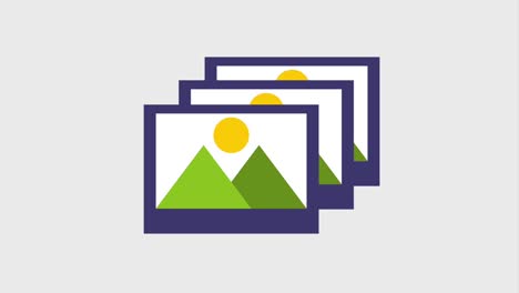 photograph of mountains and sun icons