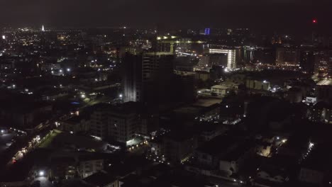 building construction at night lagos drone 04