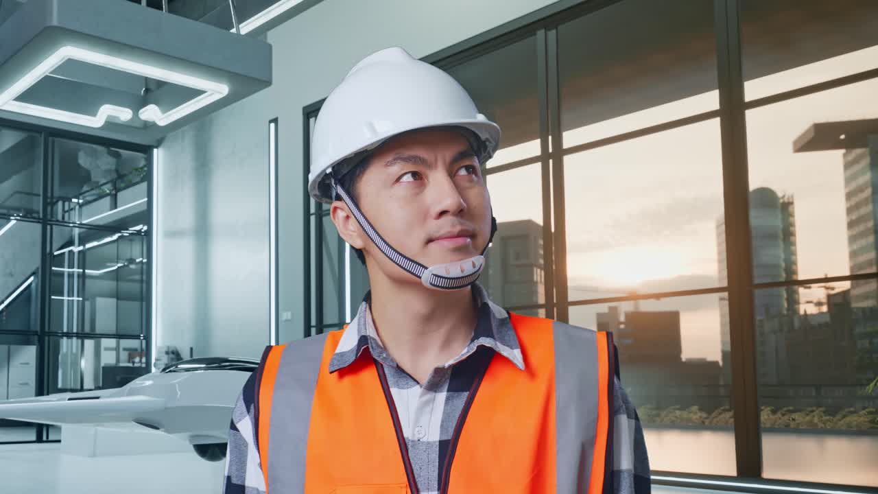 현대적인 사무실 환경에서 엔지니어