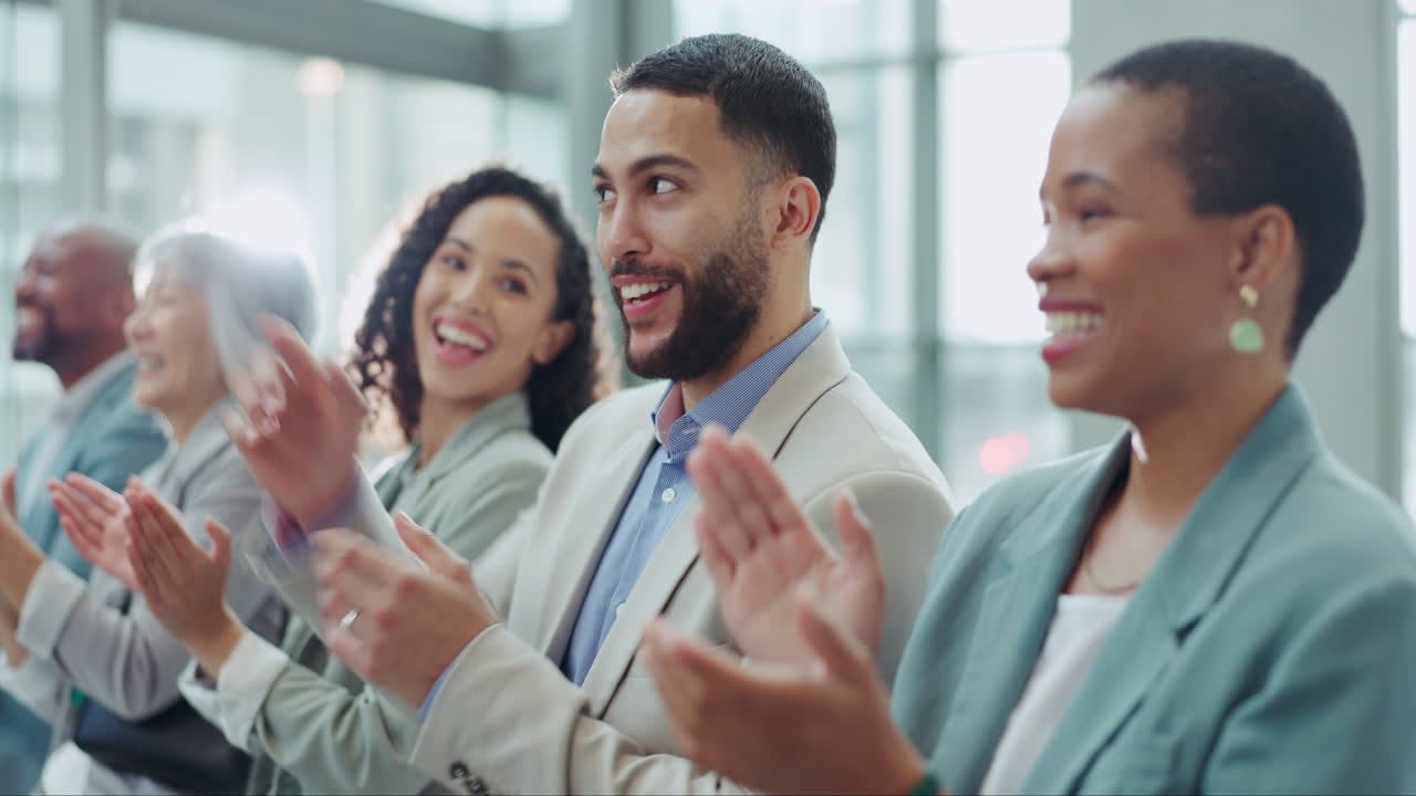 el aplauso de los negocios, el éxito y la gente