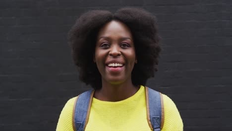 portrait of african american, looking at the camera and smiling