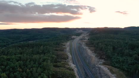 highway with no cars in sunset-1
