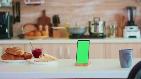 teléfono inteligente con pantalla verde