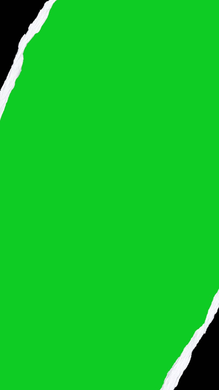 Paper Tear Transition Revealing Green Screen