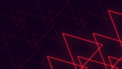 a striking red and black geometric pattern backdrop, composed of varying-sized triangles, is portrayed on a dark setting, potentially suited for website or app backgrounds