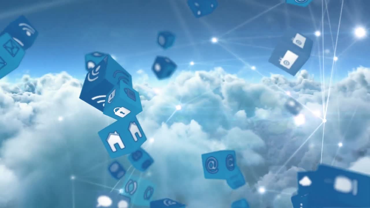 온라인 및 응용 프로그램 아이콘은 사각형과 하늘에 비대칭적인 선