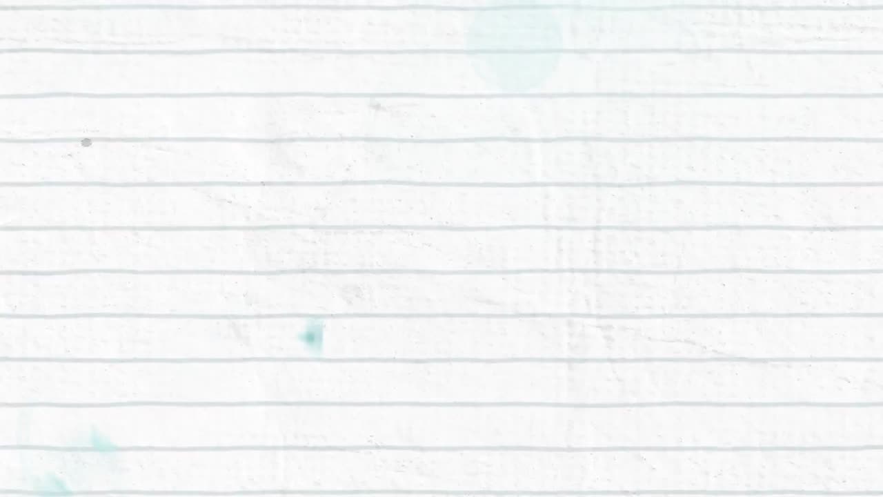 Animation of multiple school concept icons against copy space on white lined paper background