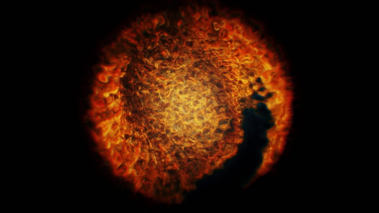 Fiery Abstract Cosmic Pattern