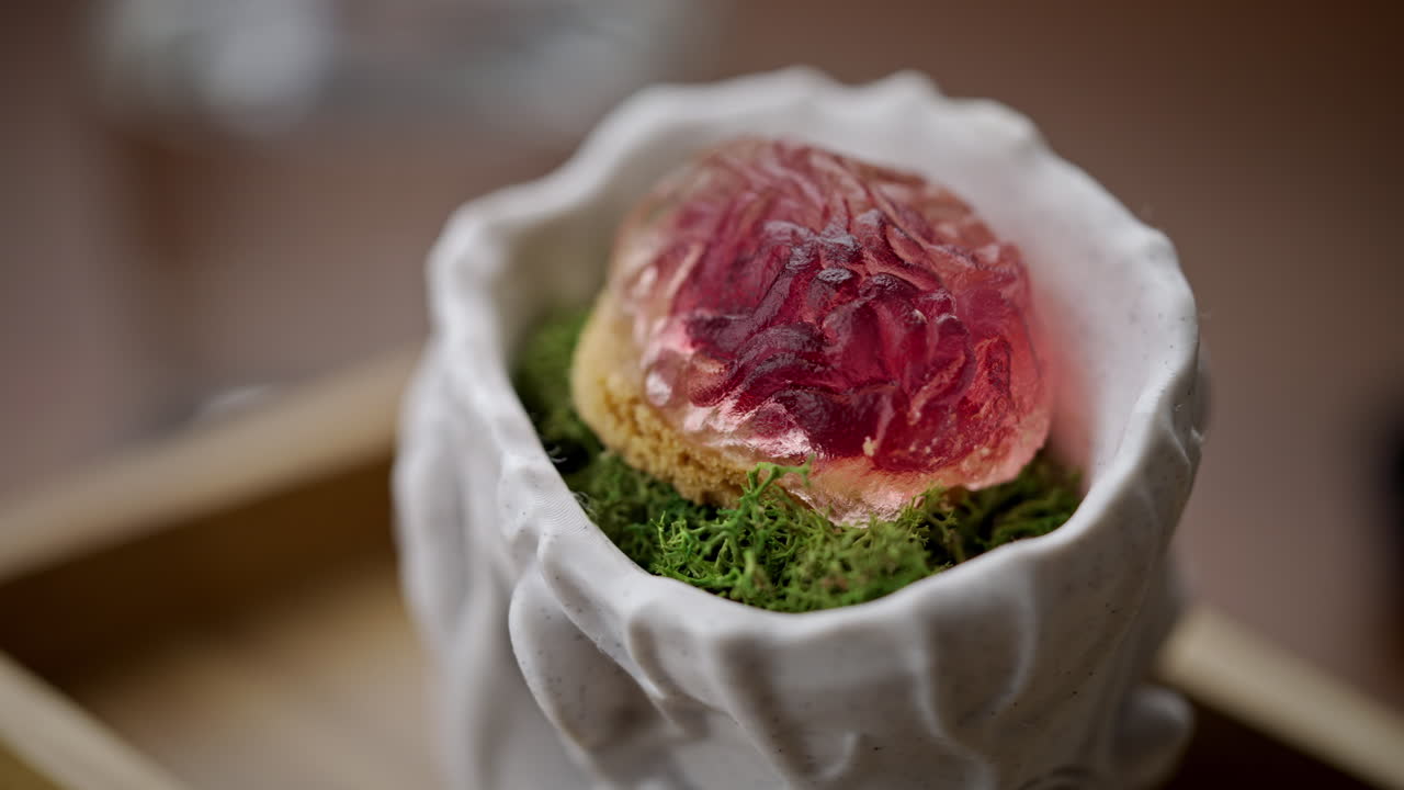 Creative Brain Dessert in White Bowl