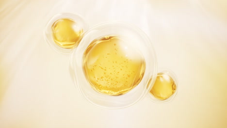 golden liquid oil bubble background, 3d rendering.