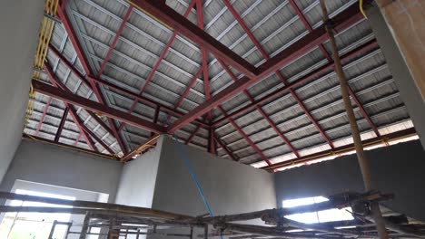 factory roof structure, pipeline, nobody