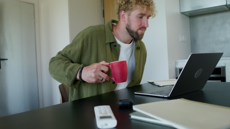 Man Working from Home