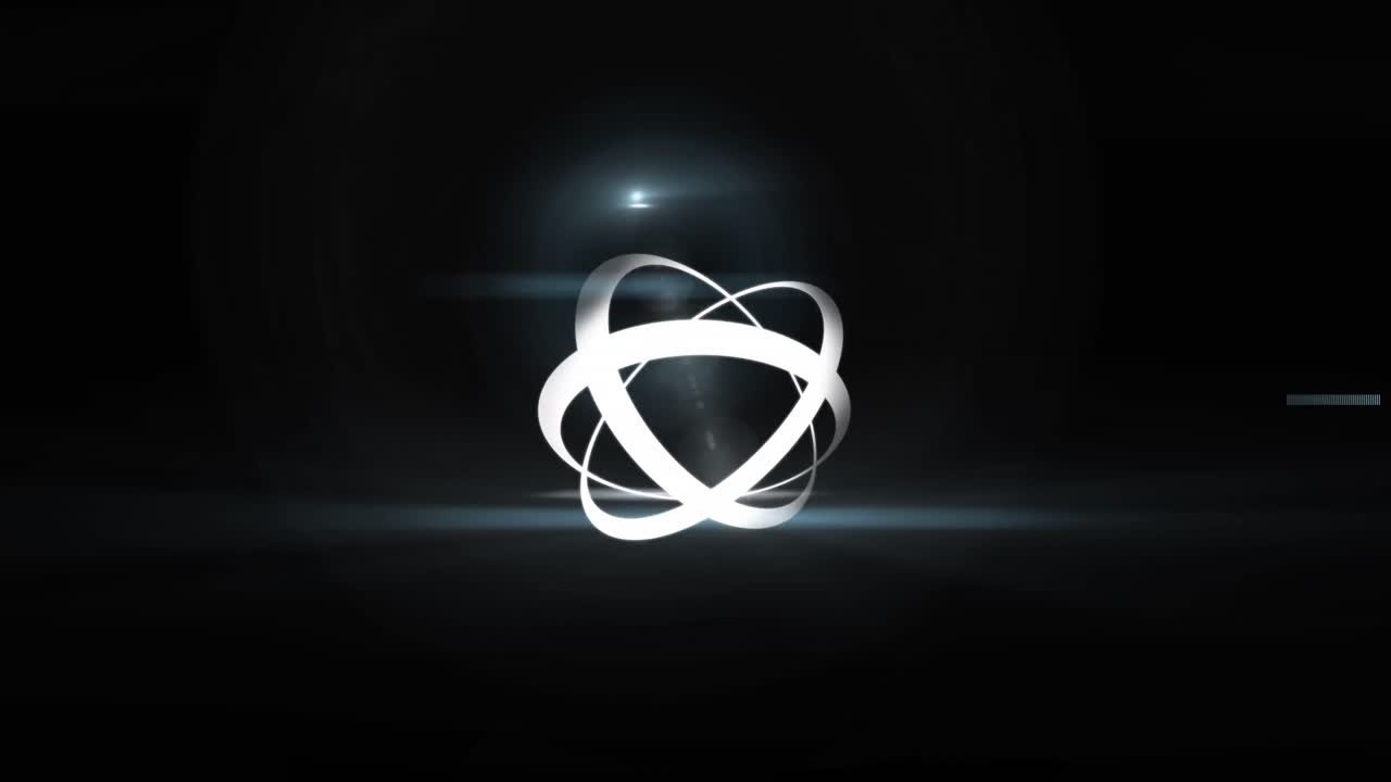 animación del globo con procesamiento de datos sobre fondo oscuro